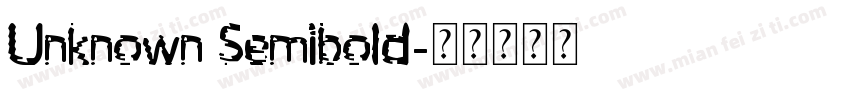 Unknown Semibold字体转换